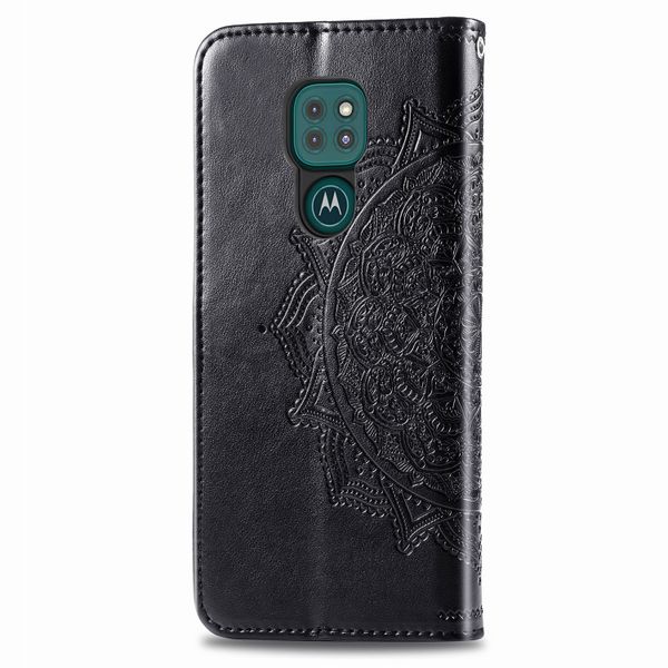 Mandala Bookcase Motorola Moto E7 Plus / G9 Play - Zwart