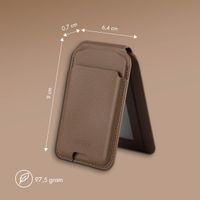 Accezz Leather Wallet with Stand - Compatible with MagSafe and Qi2 - Coffee Brown
