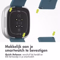 imoshion Siliconen bandje Fitbit Versa / Versa 2 / Versa Lite - Maat S - Blauw & Grijs