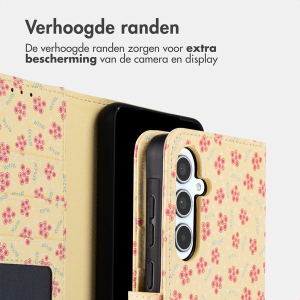 imoshion Design Bookcase Samsung Galaxy A35 - Sunny Yellow Petite Flowers