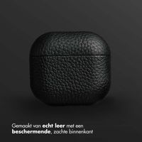 Accezz Echt Leren Case AirPods 4 - Zwart