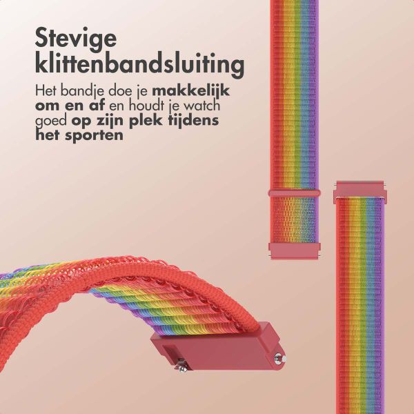 imoshion Nylon bandje klittenband - Universeel 22 mm aansluiting - Rainbow