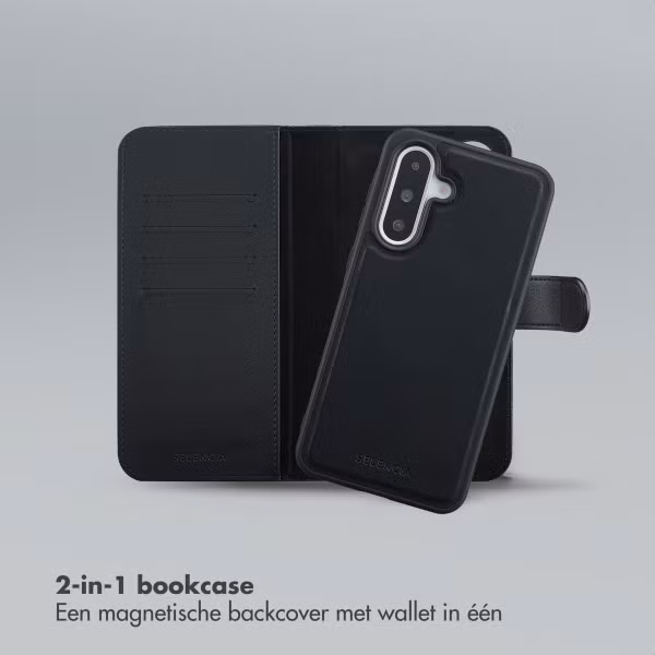 Selencia Olyn Uitneembare Bookcase met MagSafe Samsung Galaxy A36 - Zwart