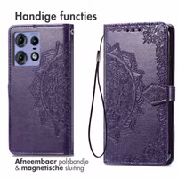 imoshion Mandala Bookcase Motorola Edge 50 Pro - Paars