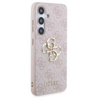 Guess 4G Metal Logo Backcover Samsung Galaxy S24 Plus - Roze