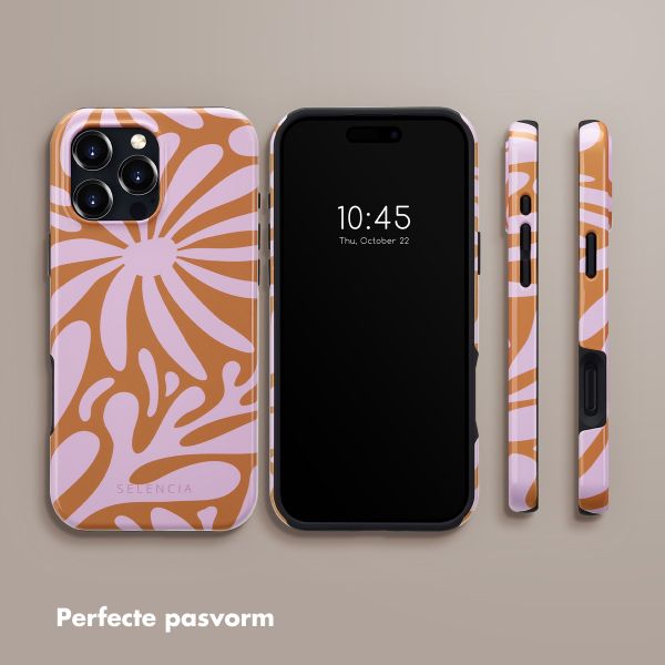 Selencia Vivid Tough Backcover met MagSafe iPhone 16 Pro Max - Modern Bloom Pink