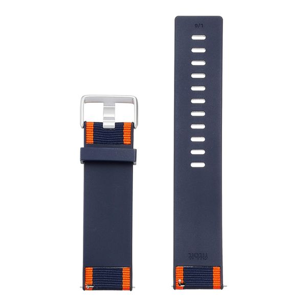 Fitbit Woven band Fitbit Versa / Versa 2 / Versa Lite - Maat L - Navy / Orange