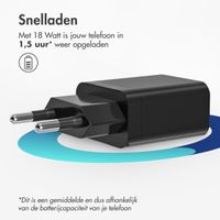 imoshion Wall Charger 18 Watt | USB-A - Zwart - Samsung Galaxy S10