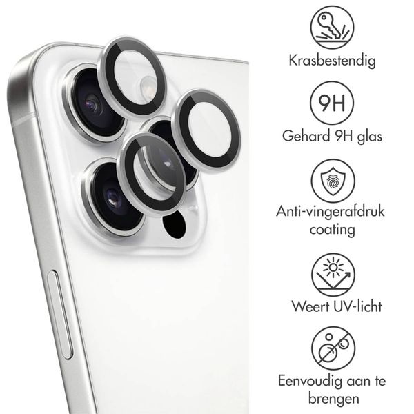 imoshion 2 Pack Camera lens protector Apple iPhone 16 Pro / 16 Pro Max - Wit / Titanium