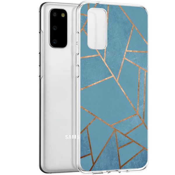 imoshion Design hoesje Samsung Galaxy S20 - Grafisch Koper / Blauw