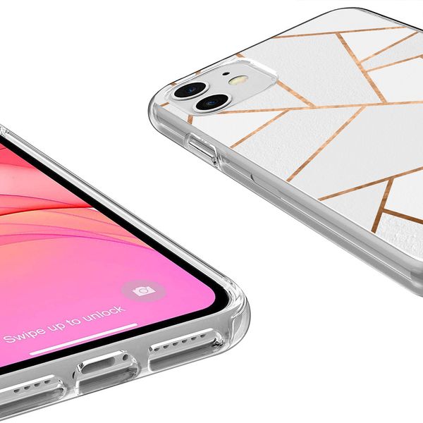 imoshion Design hoesje iPhone 11 - Grafisch Koper / Wit