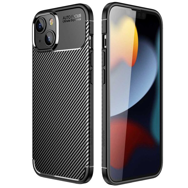 imoshion Carbon Softcase Backcover iPhone 14 Plus - Zwart