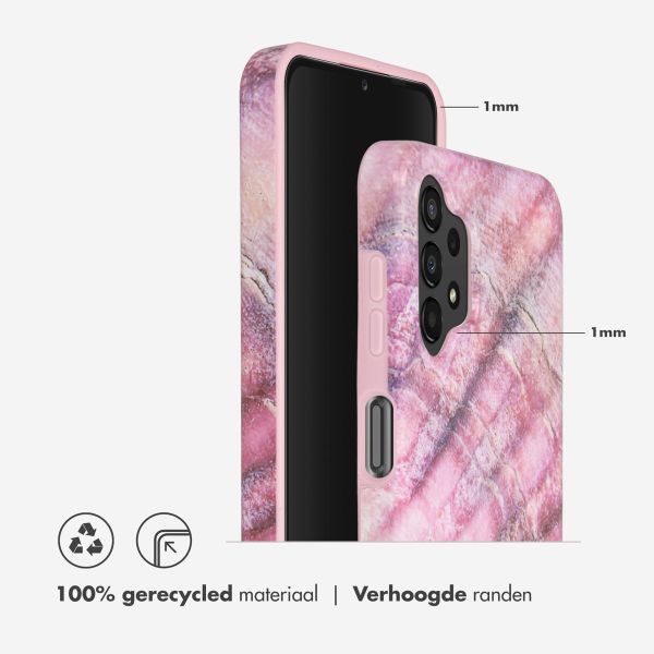 Selencia Aurora Fashion Backcover Samsung Galaxy A13 (4G) - Duurzaam hoesje - 100% gerecycled - Ocean Shell Purple