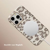 Selencia Sabi Backcover Panterprint met MagSafe Apple iPhone 15 Pro - Soft Ivory