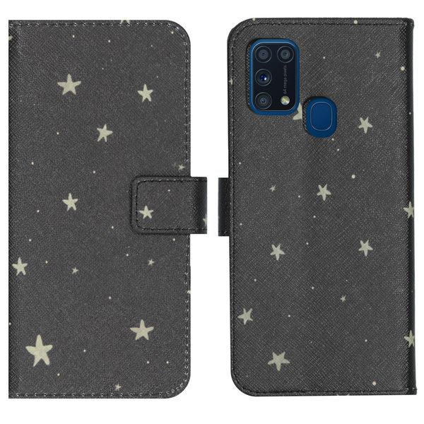 imoshion Design Softcase Bookcase Samsung Galaxy M31 - Stars Gold