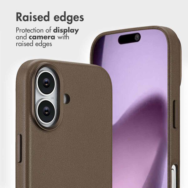Accezz 2-in-1 Leather Bookcase with MagSafe Apple iPhone 17 - Coffee Brown