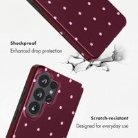 Selencia Vivid Back Cover Samsung Galaxy S26 Ultra - Happy Dots Burgundy