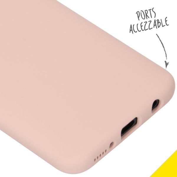 Accezz Liquid Silicone Backcover Samsung Galaxy A40 - Roze