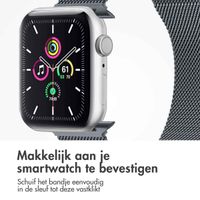 imoshion Milanees magnetisch bandje Apple Watch Series 1 - 9 / SE (38/40/41 mm) | Series 10 / 11 (42 mm) - Maat M - Donkergrijs