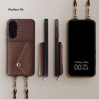 Selencia Sera Phone Case with Cord and Envelope Card Holder Samsung Galaxy A37 (5G) - Chocolate Brown