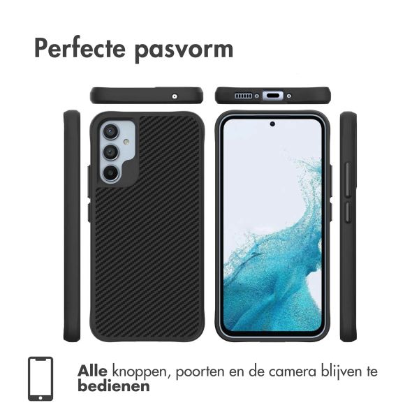 imoshion Rugged Hybrid Carbon Case Samsung Galaxy A34 (5G) - Zwart