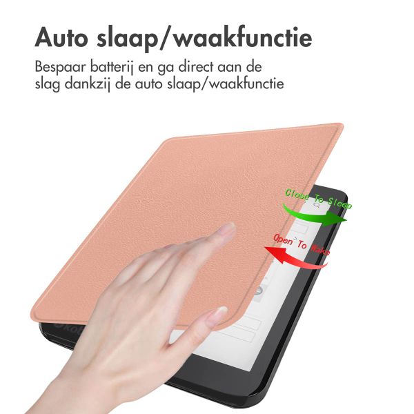 imoshion Slim Hard Case Bookcase Kobo Aura One - Rosé Goud