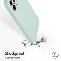 Accezz Liquid Silicone Back Cover Apple iPhone 12 (Pro) - Sky blue