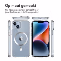 imoshion Clear Glitter Backcover met MagSafe Apple iPhone 14 - Zilver