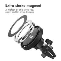 Accezz Telefoonhouder auto met Magsafe - Draadloze oplader - Ventilatierooster - Zwart