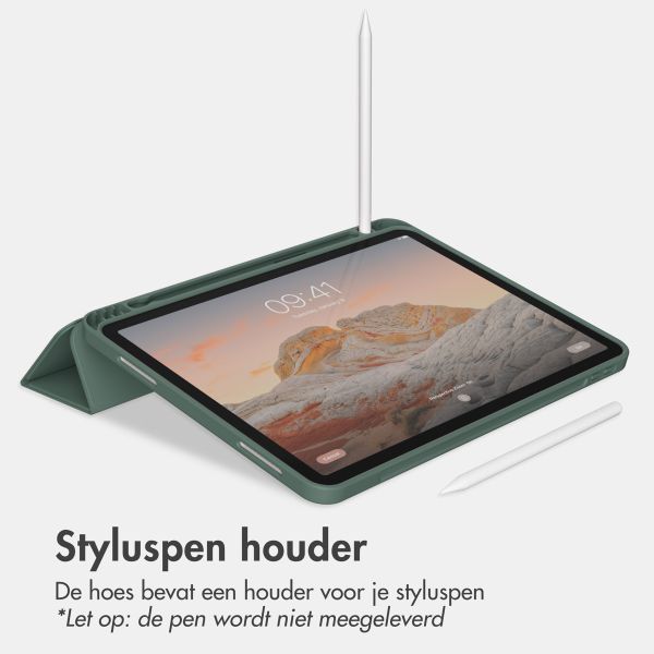 Accezz Smart Silicone Bookcase Apple iPad Air 13 inch (2025) M3 / (2024) M2 - Donkergroen