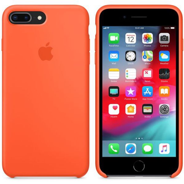 Apple Silicone Backcover Apple iPhone 8 Plus / 7 Plus - Spicy Orange