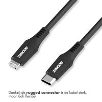 Accezz Lightning naar USB-C kabel - MFi certificering - 1 meter - Zwart