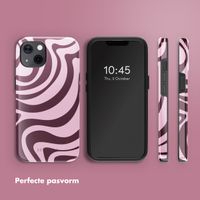 Selencia Vivid Backcover met MagSafe Apple iPhone 13 - Wavy Swirl Pink Plum