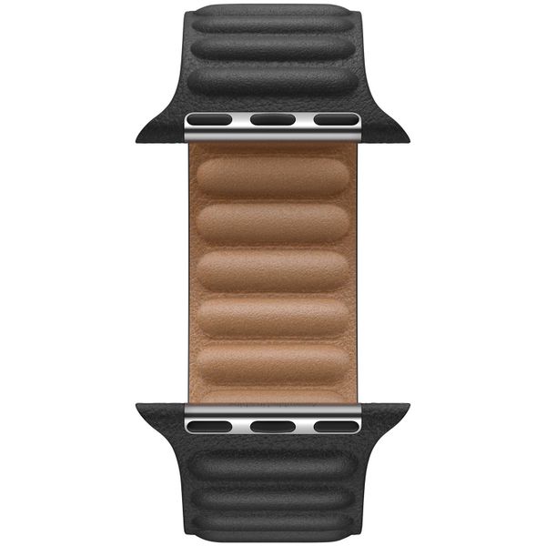 Apple Leather Link Apple Watch Series 1-9 / SE - 38/40/41 mm / Series 10 - 42 mm - Maat M/L - Zwart