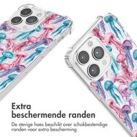 imoshion Design hoesje met koord iPhone 14 Pro - Jellyfish Watercolor