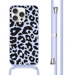 imoshion Siliconen design hoesje met koord Apple iPhone 15 Pro Max - Animal Lila