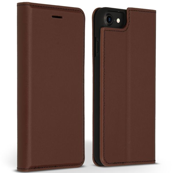 Accezz Premium Leather Slim Bookcase iPhone SE (2022 / 2020) / 8 / 7 / 6(s) - Bruin