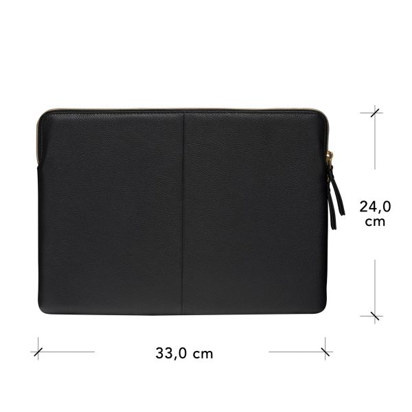 dbramante1928 Paris+ Sleeve - Laptop hoes 13 inch - Echt leer - MacBook Pro / Air 13 inch - Night Black