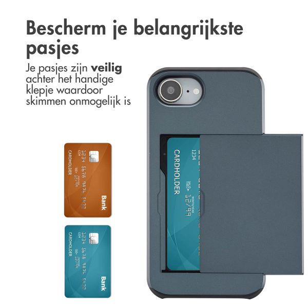 imoshion Backcover met pasjeshouder iPhone 16e - Donkerblauw