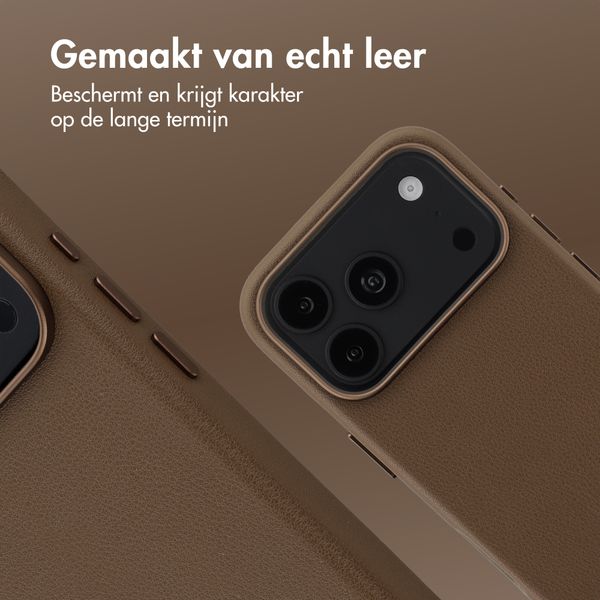 Accezz MagSafe Leather Backcover Apple iPhone 18 Pro Max / 17 Pro Max - Coffee Brown