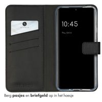 Selencia Echt Leren Bookcase Samsung Galaxy A54 (5G) - Zwart