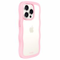 Holdit Wavy Case iPhone 15 Pro - Pink / Transparent