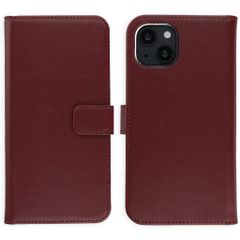 Selencia Genuine Leather Book Case Apple iPhone 13 - Burgundy