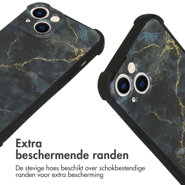 imoshion Design hoesje met koord iPhone 13 - Black Marble