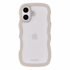 Holdit Wavy Case Apple iPhone 17 - Transparent / Light Beige