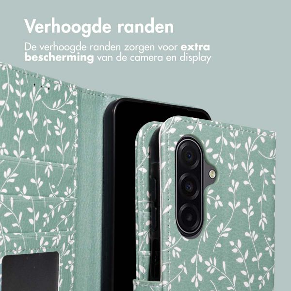 imoshion Design Bookcase Samsung Galaxy A17 - Smoke Green Flowers