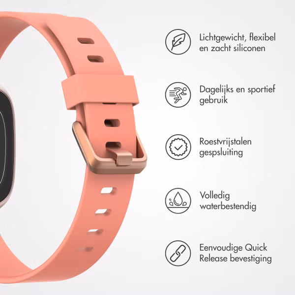 imoshion Siliconen bandje Fitbit Versa / Versa 2 / Versa Lite - Maat S - Grapefruit