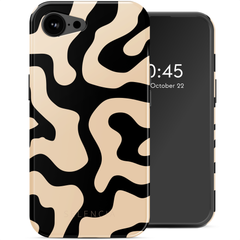 Selencia Vivid Back Cover with MagSafe Apple iPhone 17e / 16e - Art Wave Black