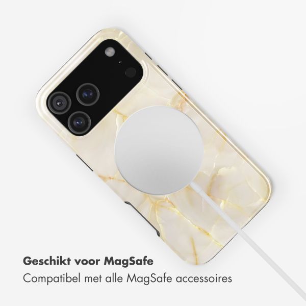 Selencia Vivid Backcover met MagSafe Apple iPhone 17 Pro Max - Golden Beige Marble