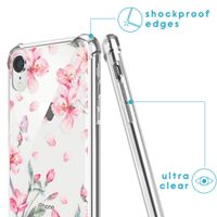 imoshion Design hoesje met koord iPhone Xr - Bloem - Roze